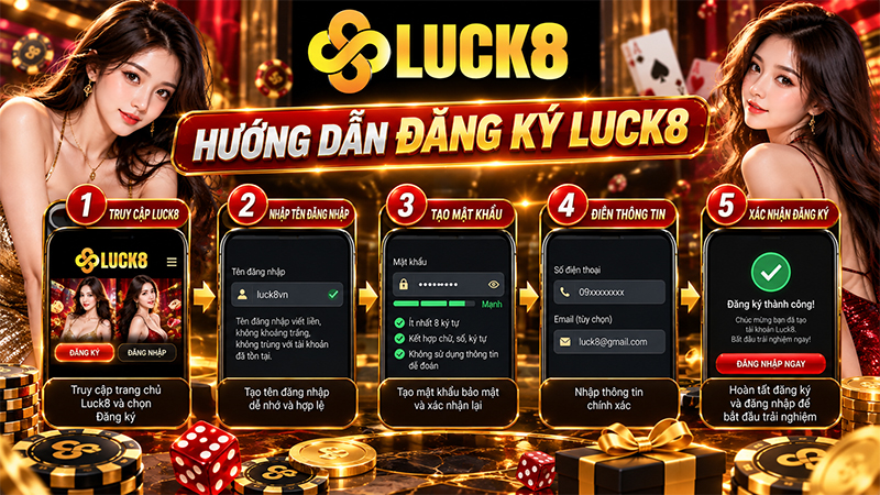 Hướng dẫn đăng ký Luck8