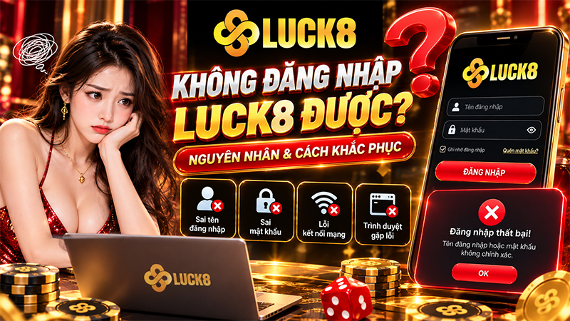 Xử lý khi không đăng nhập Luck8 được